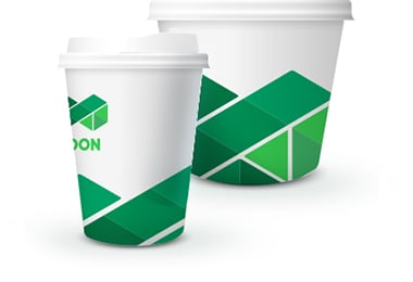 Green paper cups samples