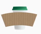 Paper cup embossing holding icon