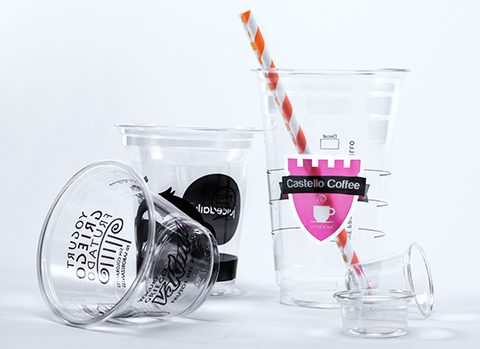 clear plastic ice cream cup