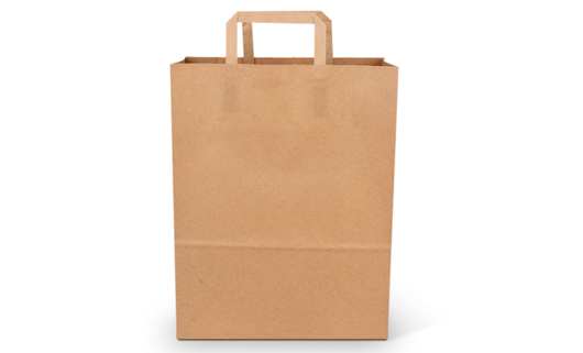 paper bag with flat handles
