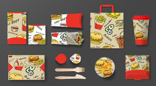 desin of full set paper food container