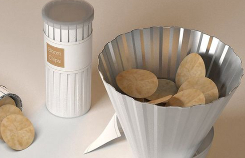 Curved and fancy chips packaging