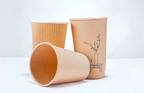 YOON’s sample paper cups with printed design