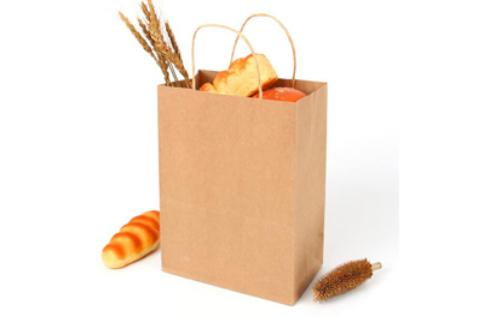 Paper Takeaway Bag with Round Handle.