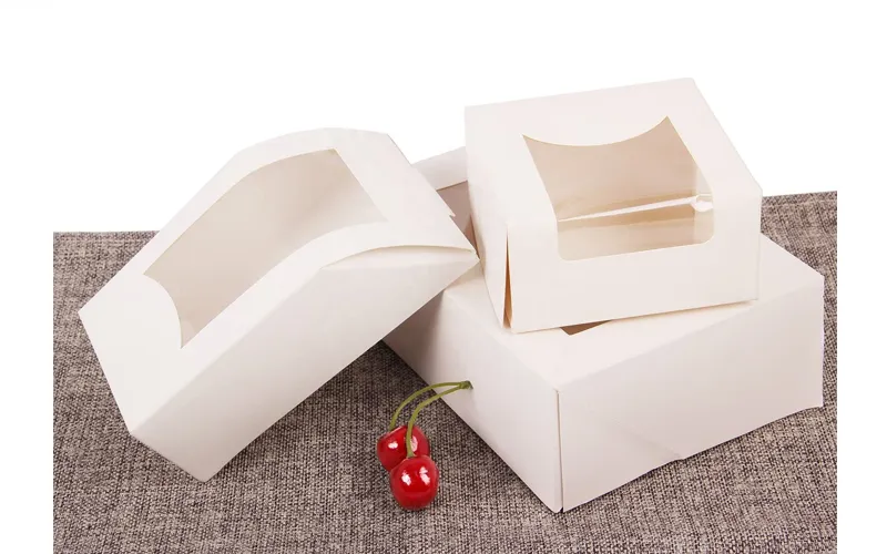 Custom Printed Paper Bakery Box Cake Box with Handle - YoonPak