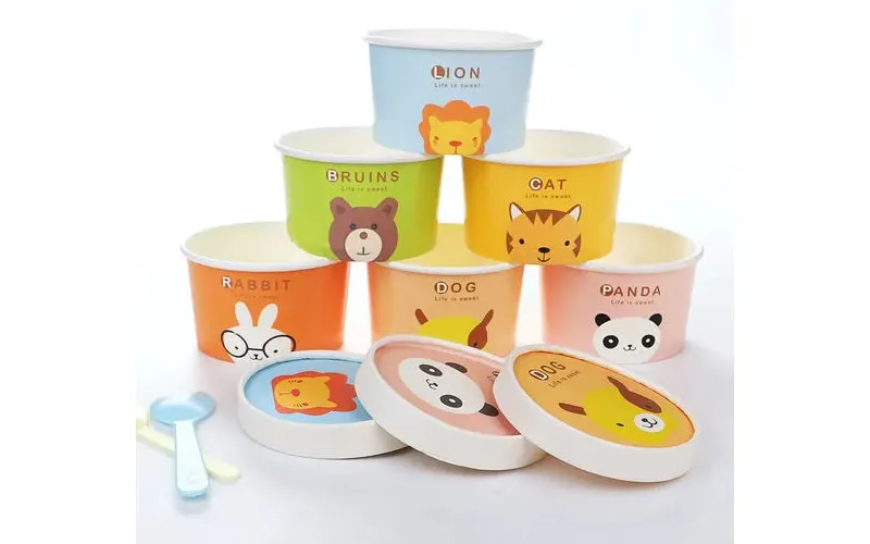 ice cream paper cup Disposable paper salad bowl yogurt container - YoonPak