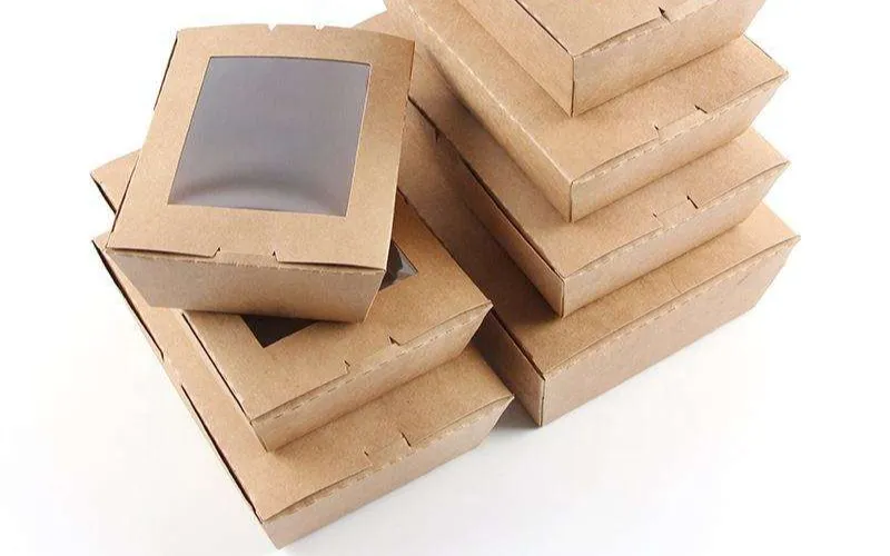 Ventana transparente de papel kraft