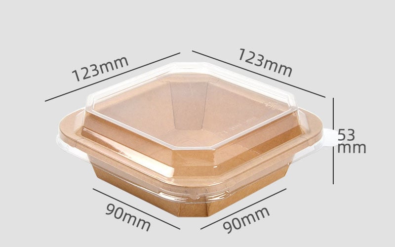 Récipient octogonal pour plats à emporter 300ml