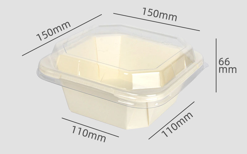 Récipient octogonal à emporter 650ml