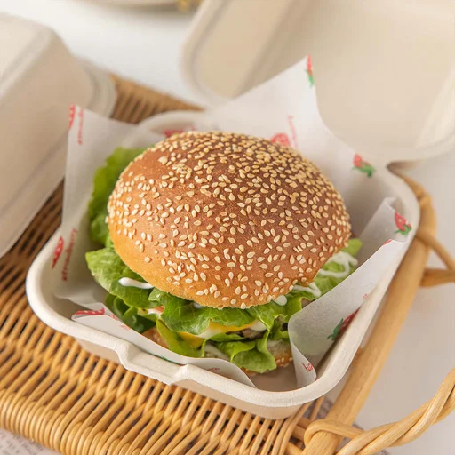Caña de azúcar Plup hamburguesa caja 6inch 1