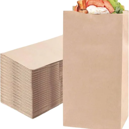 papieren zak met platte bodem