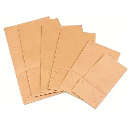 papieren zak met platte bodem