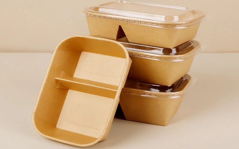 Papierschüssel mit 2 Fächern