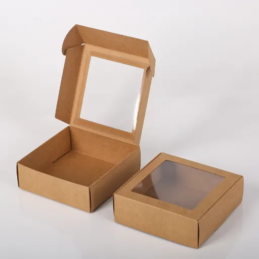 Kraftpapier doos met venster