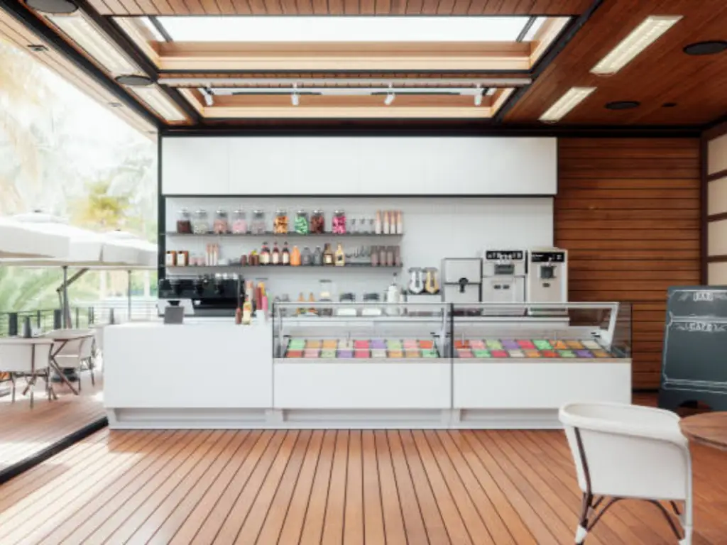 Minimalist Ice Cream Shop